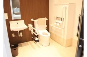 三宅内科胃腸科 土居田駅 多目的トイレには、車椅子もお入りいただけますの写真