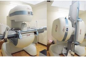 整形外科　尾形クリニック 北久米駅 立位撮像機能搭載のMRI。機械が起き上がり、立位での撮影ができます。の写真